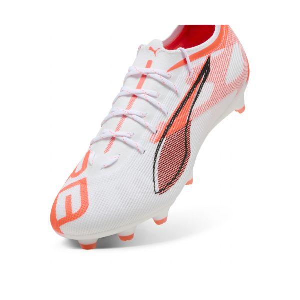 Puma Ultra Pro 5 FG AG Unlimited Pack Men Sneakers White Black Glowing-Red 108161-01