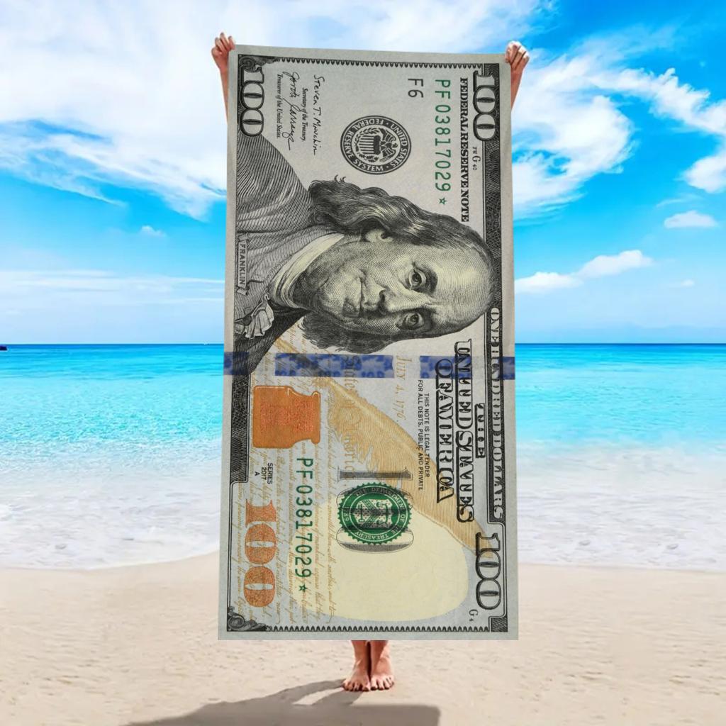 US-Dollar Sommer Strandtuch Hotelhandtücher Badezimmer Schwimmbad Baby Für Zuhause Reise Playa Sauna Spa Bad Mikrofaser Fitnessstudio Dusche