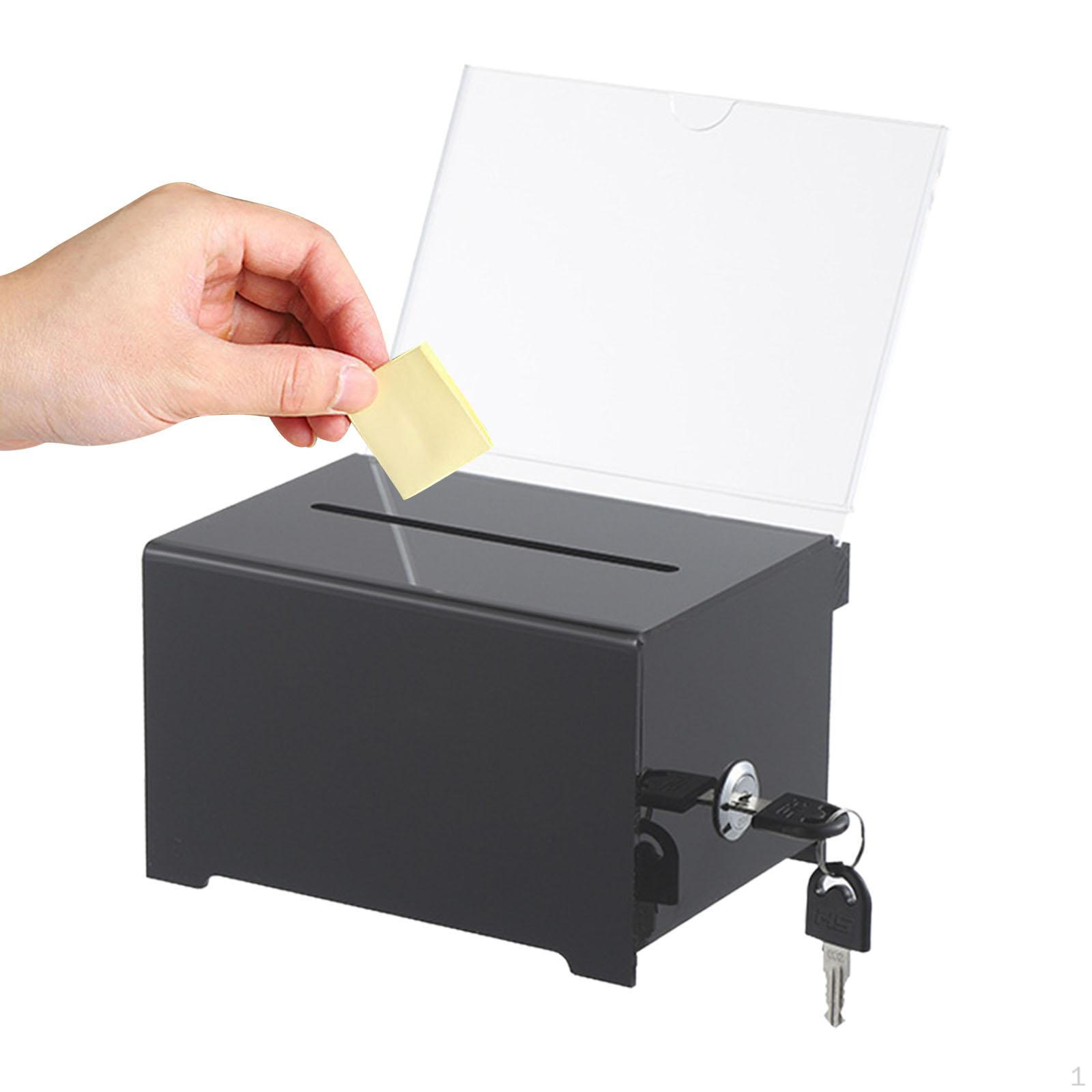 

Акриловый ящик для пожертвований с замком Комментарий Жалоба на сбор лотерейных билетов чёрный