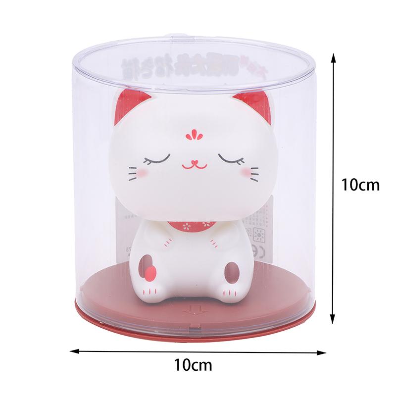 Cute Solar Power Waving Cat Waving Shaking Head Cat Home Decor Waving Cat Decor Car Ornament Doll Figurine Car Decorations