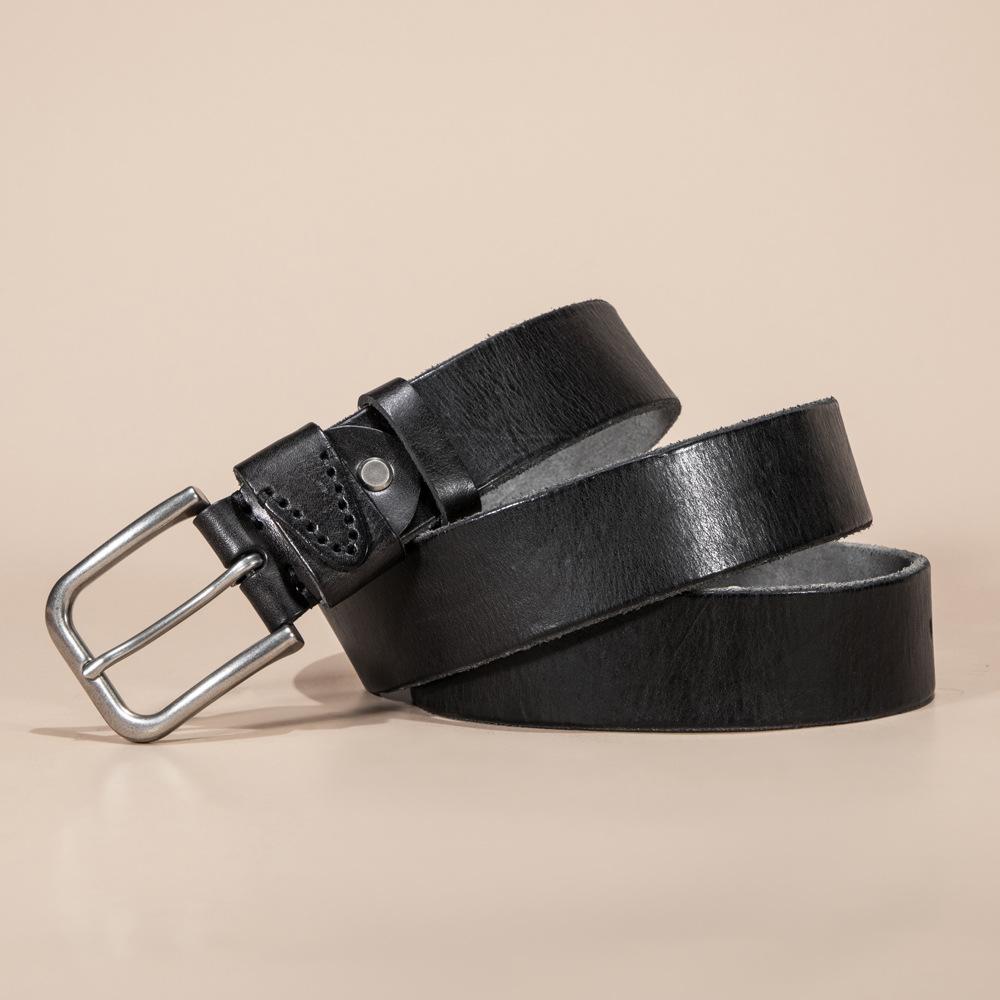 First Layer Tree Paste Skin Men's Belt Scalper Leather Belt Classic Men's Versatile Pin Buckle Belt