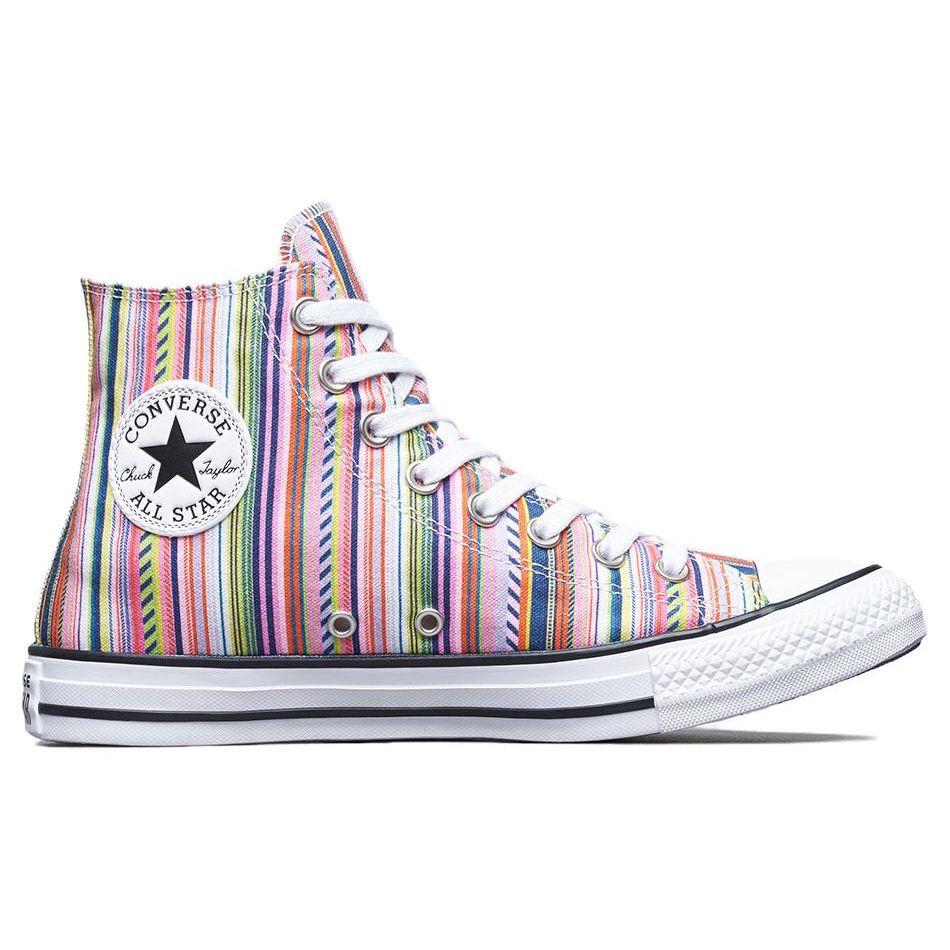 Converse All Star Bequeme Tägliche High Top Canvas Schuhe Regenbogenstreifen Unisex Sneaker 168279C