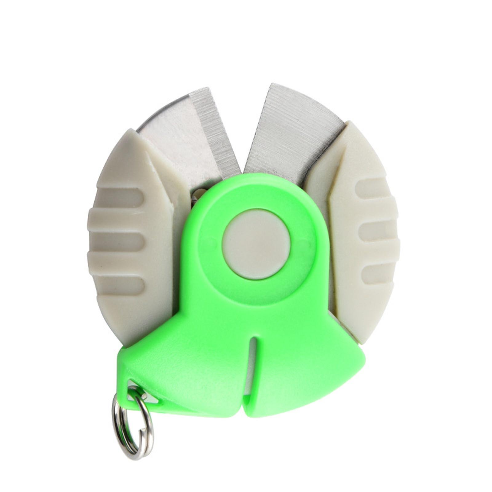 Outdoor Round Scissors Stainless Steel Fishing Scissors for PE Line Line Cutter Portable Small Round Line Scissors one size зелёный