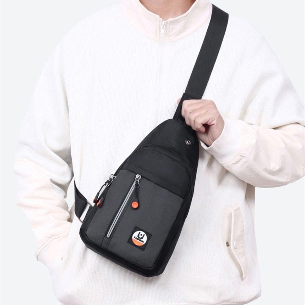 Oxford Cloth Outdoor Waist Bag Multipocket Sports Walking Bag Zipper Men's Chest Bag Motorcycle