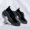 Men's Genuine Leather Shoes British Style Thick Sole Business Office Leather Shoes Banquet Wedding Outdoor Commuting Versatile