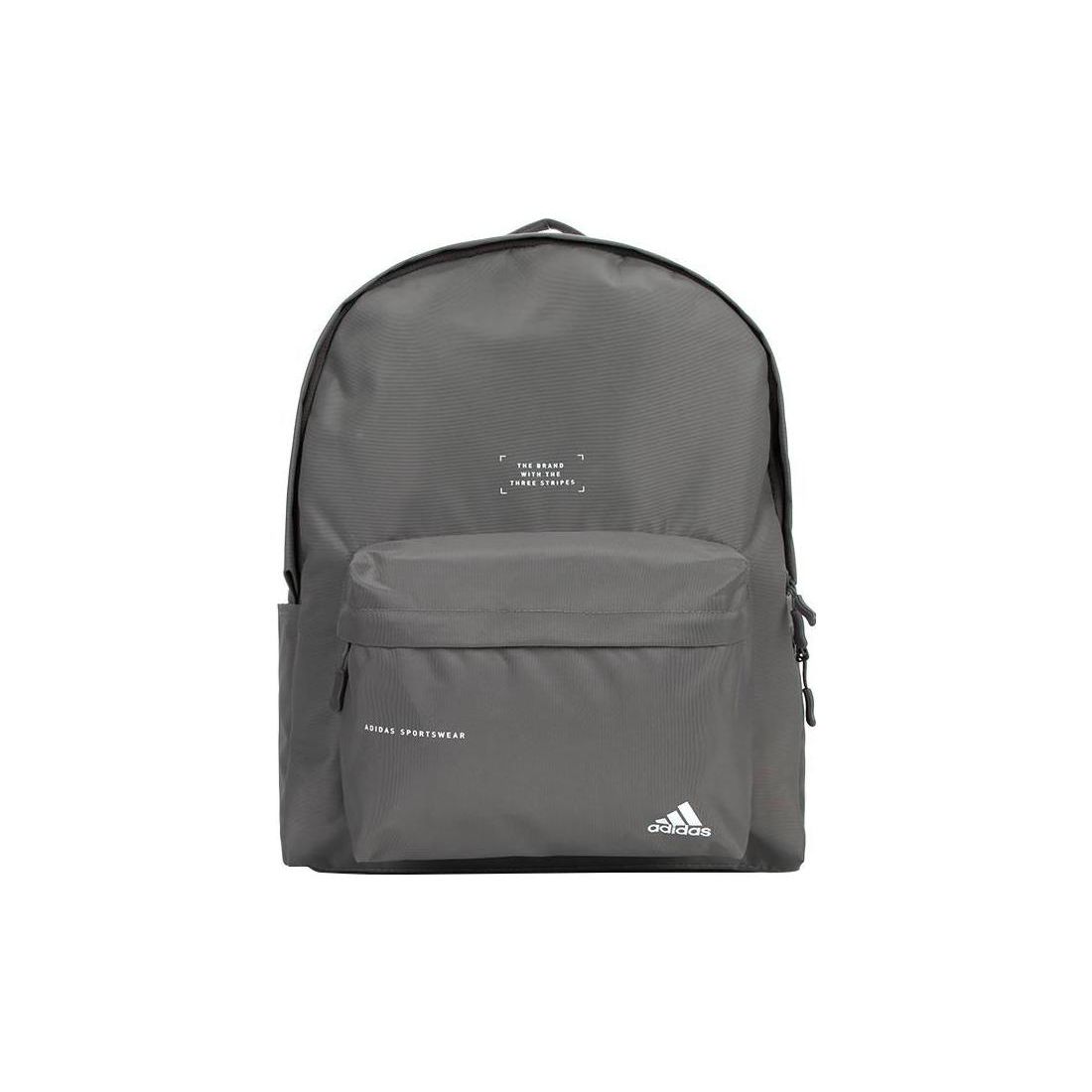 Adidas Fashion Casual Zipper Backpack Unisex Backpack Gray IM5216 Gray