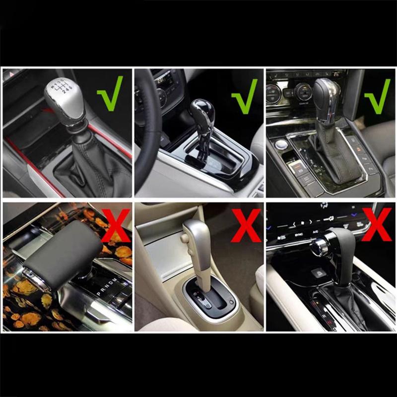Leather Car Gear Shift Knob Cover Gear Shift Non-Slip Grip Handle Case For Kia Sportage 3 4 QL 2005-2020 2021 Accessories