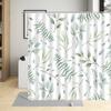 Leaves Shower Curtain Watercolor Tree Branch Leaf Vine Plant Bath Curtain Modern Fabric Nordic Bathroom Decor