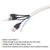 uxcell Corrugated Pipe Conduit Split Wire Loom Tube PE for Wire Cable 3M Length 10x13mm White