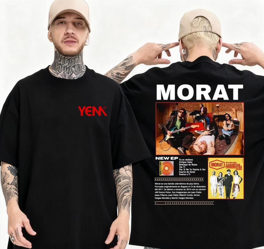 2025 Summer Rock Band Morat Asuntos Pendientes Tour Merch Tshirt Mens Fashion Hip Hop Pop Tshirt Cotton Super Tshirt