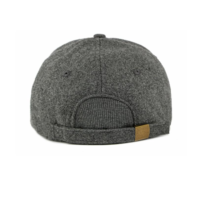 Autumn Winter Wool Cap Men Solid Color Baseball Cap Full Seal Warm Hat
