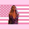 Tapeçaria da bandeira americana rosa