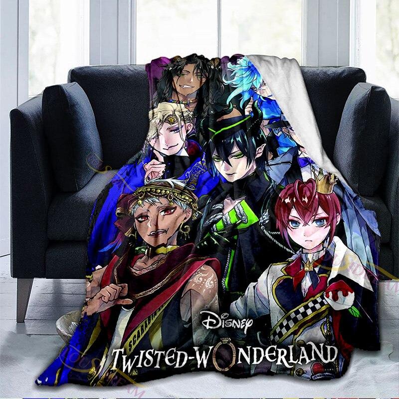 Cartoon Wonderland Blanket NRC School Adventure Game Series Flannel Throw Blanket for Couch Sofa Cozy Plush Blanket for Kids