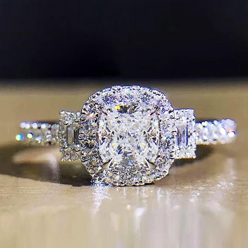 Recommended, Classic Women'S Micro-Set Zircon Wedding Ring, Hand Jewelry