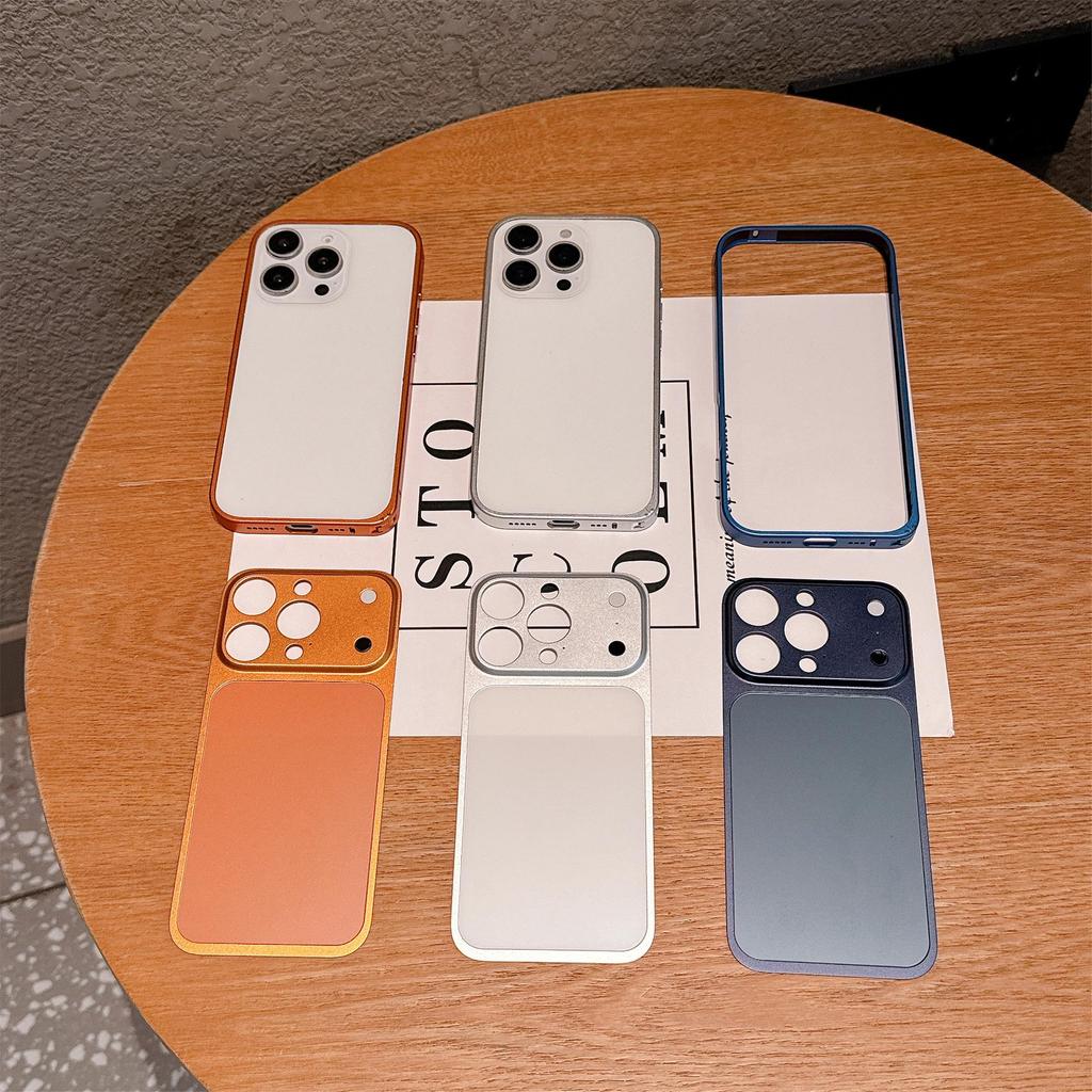 Frosted Drop-Proof Protective Back Cover for iPhone 16, Compatible with iPhone 14/15, Large Window Apple Logo Visibility.