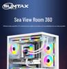 Panoramic Sea View 360 Water-Cooled Gaming Computer Case, M-ATX
