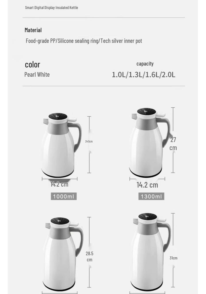 2026 Glass-Lined Thermos Flask: Large Capacity Insulated Water Bottle for Home and Student Use, Ideal for Hot Water and Tea Brewing.