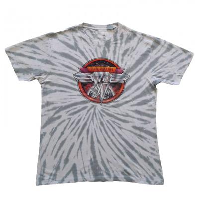 Van Halen Unisex Adult Chrome Tie Dye Logo T-Shirt