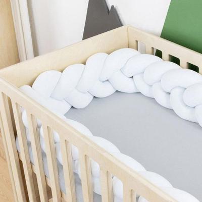 MIMI White Braided Bed Bumper 200 Cm