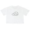 AWESOMEUS (23Ss) Lyingdown Rabbit Crop Short Sleeve T-Shirt White