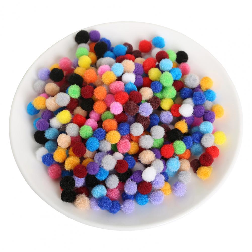 Pom Pom Craft Supplies Colorful Pom Embellishments Crafting Poms 10mm Fluffy Felt Balls for Dolls Diy Decorations for Garland