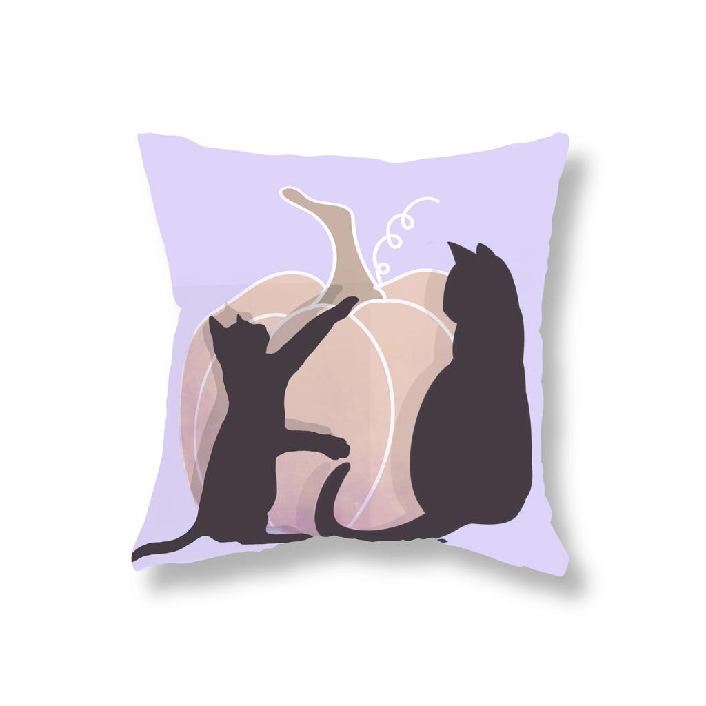 Pumpkin Cat Throw Pillow Cover Bohemian Abstract Simple Geometric Set Sofa Decor Room Office Game Chair Cushion  Home