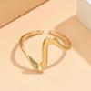 Adjustable Stainless Steel Irregular Curve Ring - European & American Boyfriend Style
