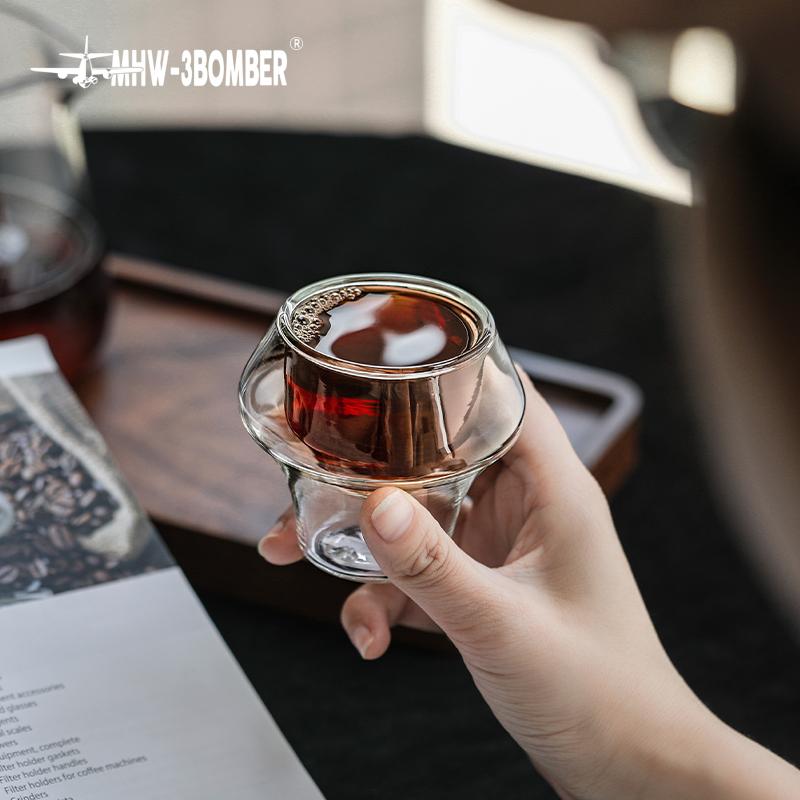 Dubbelväggigt glas espressokopp 60 ml Isolerade genomskinliga kaffeshotsglas Latte Cappuccino Te Muggar Set Kök Kaffetillbehör
