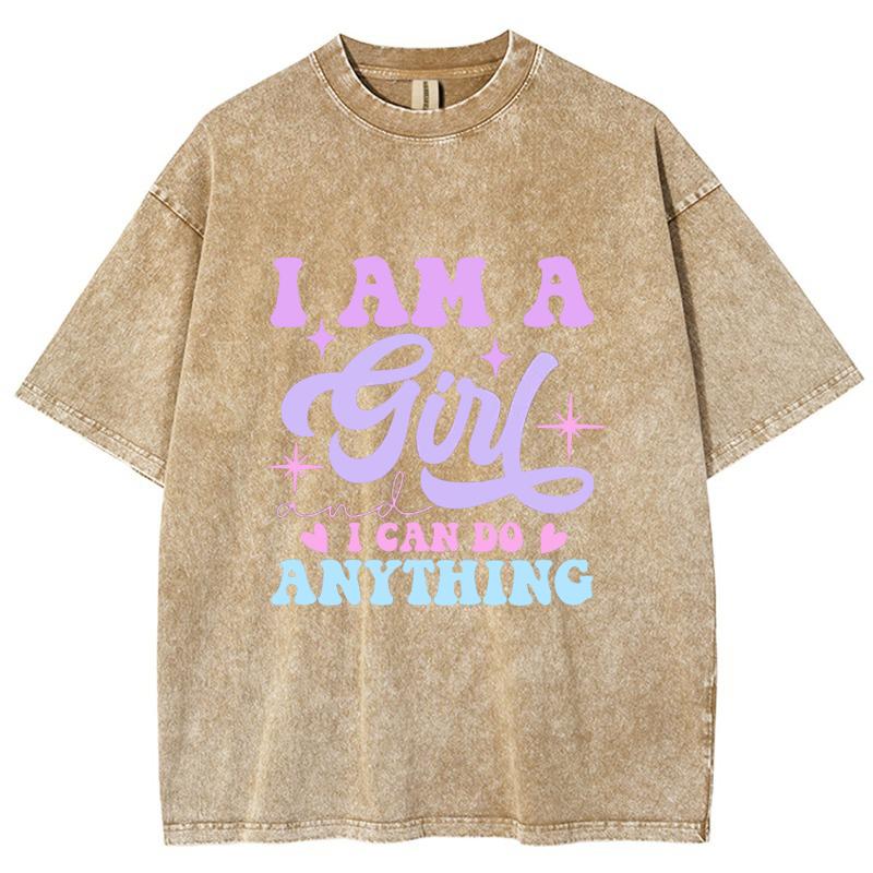 

Девочковая розовая футболка с ручной росписью, с надписями, выстиранная, уличный тренд, с круглым вырезом, оверсайз, с коротким рукавом, летняя 3XL