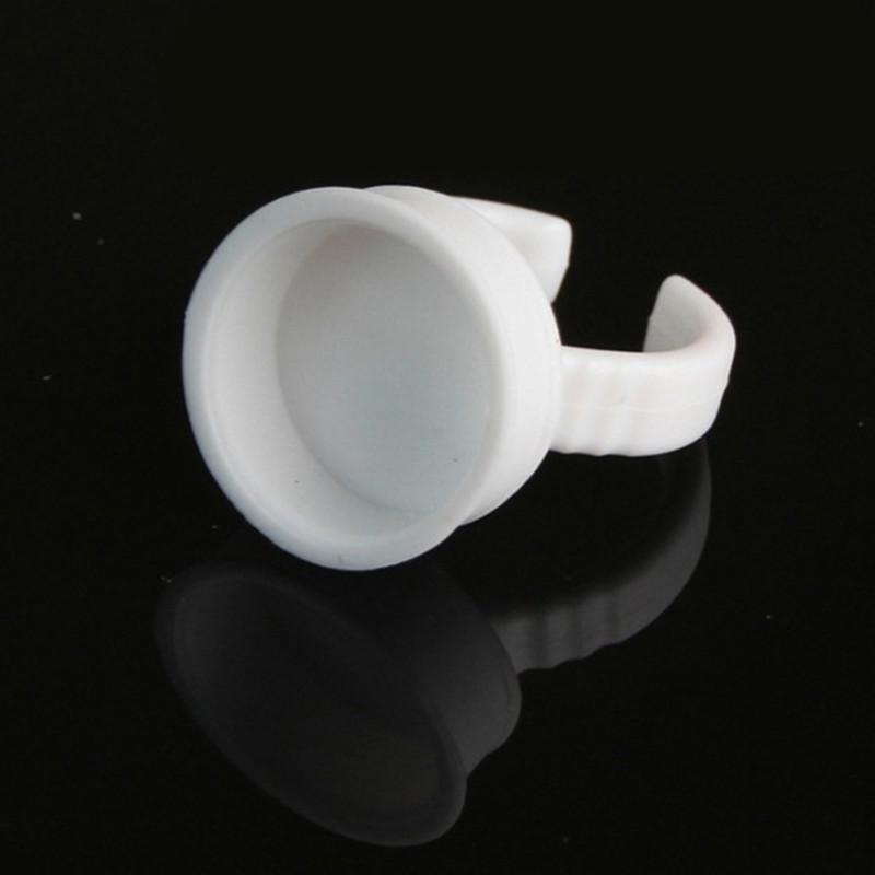 100pcs Eyelash Extension Glue Ring Cup Lash Lifting Adhesive Holder Pallet Tattoo Ink Pigment  Cups Container Makeup Tool