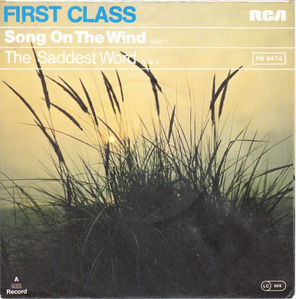 

7inch Record FIRST CLASS Song On The Wind PB9474 RCA Victor 1979 UK Pop Used