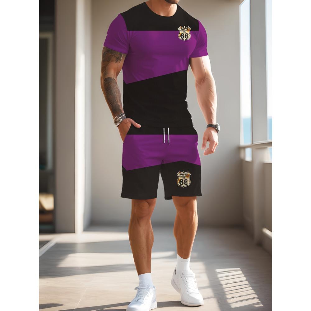 

The new black and purple striped men s suit, with its unique geometric stitching design, leads the trend and embodies street fashion and casual style. XL