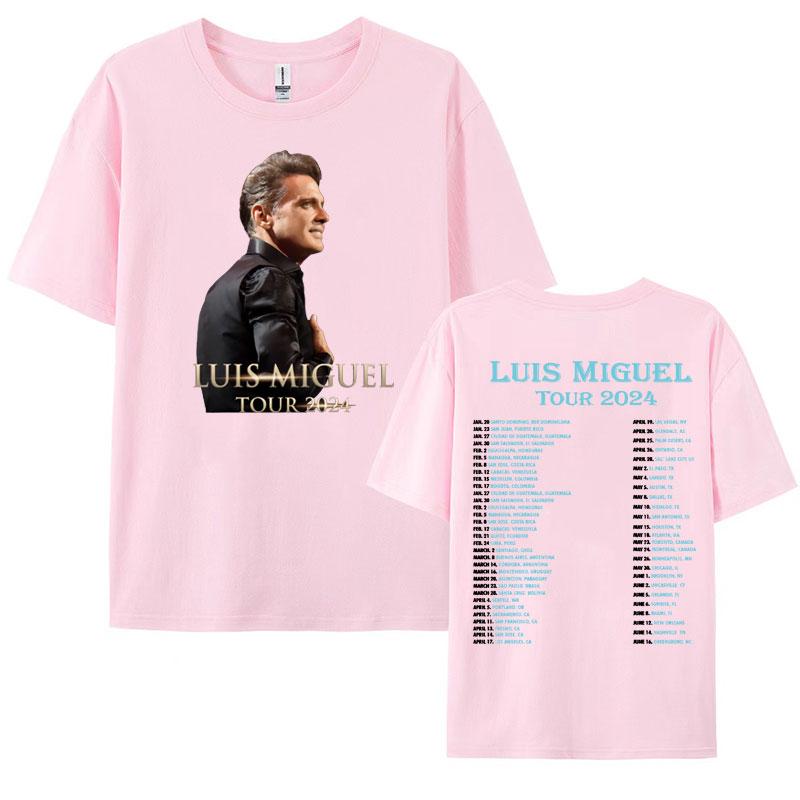 Vintage Luis Miguel Tour 2024 Graphic T Shirt Men Women Harajuku Hip Hop Rock Tshirt Man Casual 100 Cotton Short Sleeve Tshirt