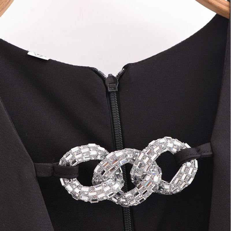 Kaslead New Arrival Women's Clothing Fashion Style Fashion Minimalist Jewelry Inlaid Dress 3152249