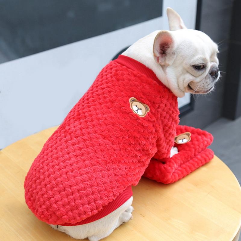 Weiche Fleece Warme Haustierkleidung Kleiner Hund Hoodie Mantel für Bulldogge Chihuahua Shih Tzu Sweatshirt Welpe Kätzchen Jacke Pullover