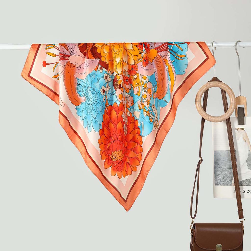 70CM Ladies Fashionable Silk-Feel Small Square Scarf
