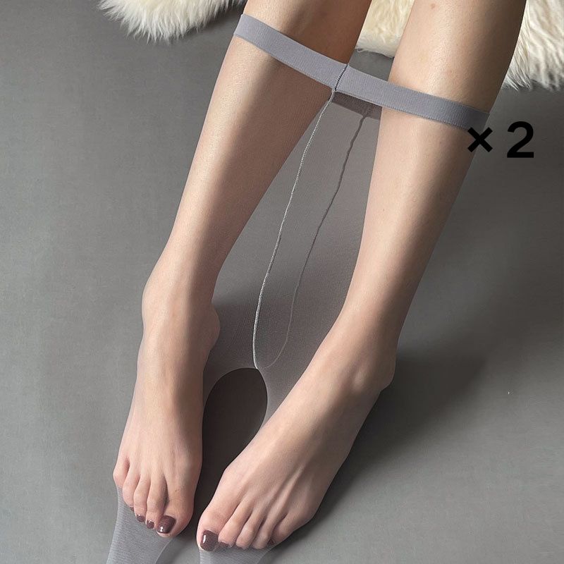 Summer 0D Ultra-Thin Sheer Pantyhose Female Solid Color Transparent Tights One Line Crotch Pantyhose Invisible Breathable