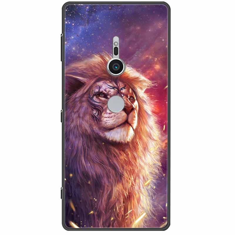 Cute Paint Cover For Sony Xperia XZ3 XZ2  XZ1 XA2 XA1 Ultra Plus Compact Premium Case Black Silicone TPU Coque Shockproof Capa
