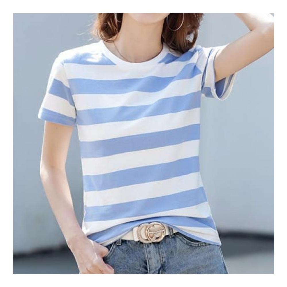 Navava Casual ShorT Sleeve STriped Round Neck T shirT nT627