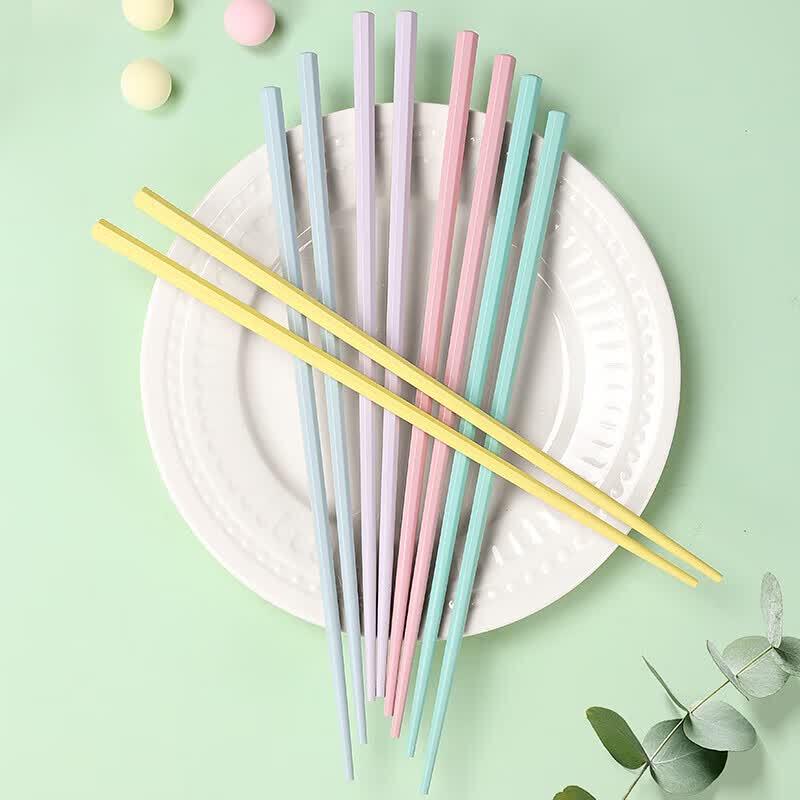 KOBACH Healthy Separate-Dining Alloy Chopsticks, 5-Pair Set