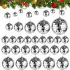 20PCS 4D Silver Ball Party Mirror Ball Cool Reflective Christmas Tree Decoration Suitable for Wedding Parties Dance Music
