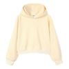 Silver Fox Velvet Women's 450g Heavyweight Hooded Sweatshirt - Short, Trendy Drop Shoulder Pullover for Autumn/Winter 