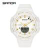 SANDA 6005 Feminino Luxury Sport Military Women's Watches 5ATM Waterproof blueFashion Quartz Watch for Female Clock Relogio