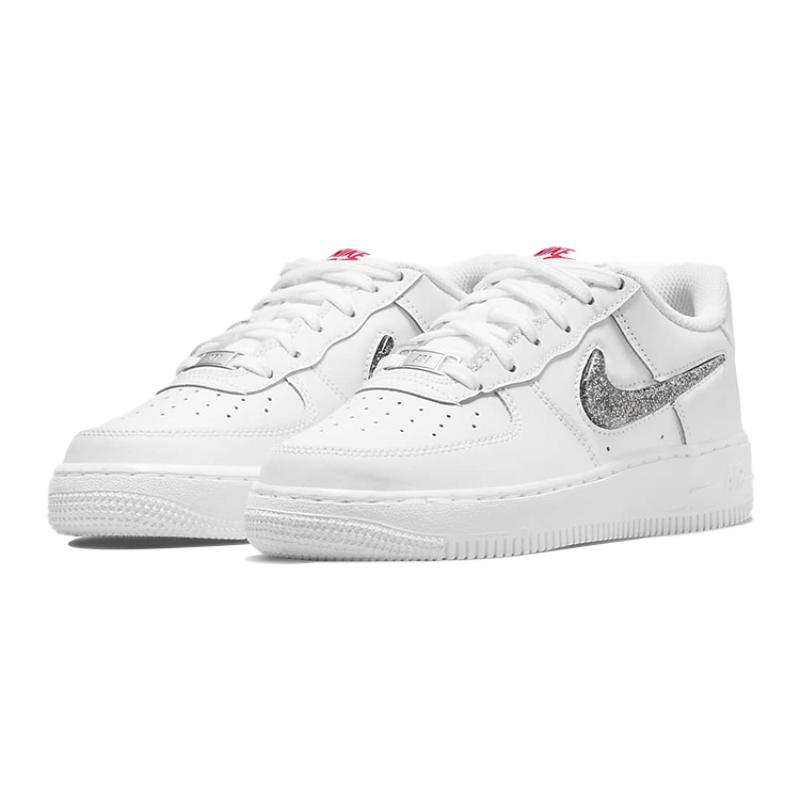 Nike Air Force 1 Low LV8 White Metallic Silver Sneakers DC9651-100