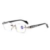 Unisex Rimless Anti-Blue Light Photochromic Glasses for Reading & Myopia
