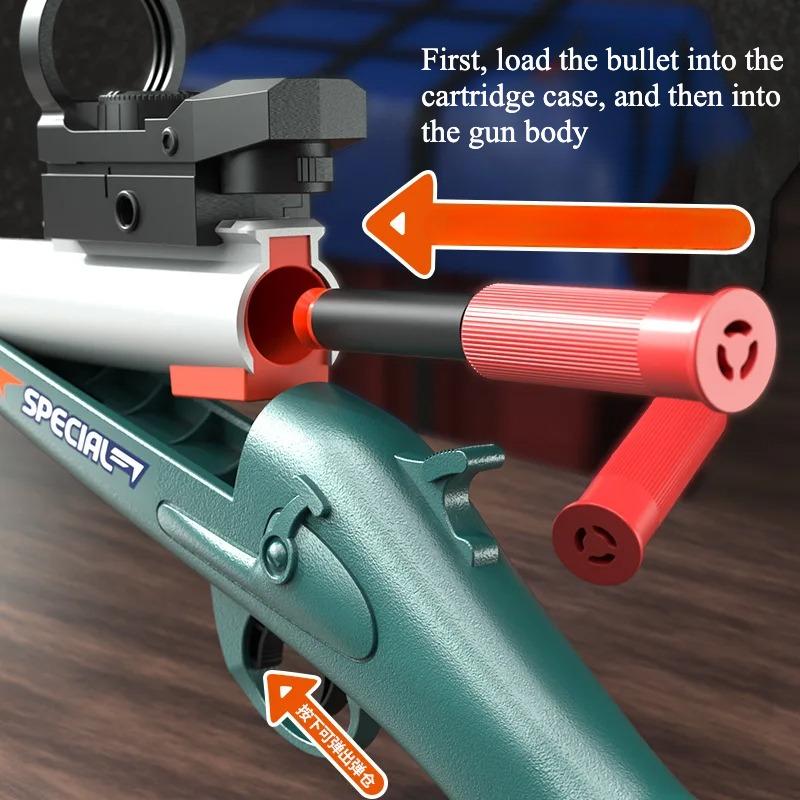 S686 Spray Shell Soft Bullet Gun Toy Throwing Shell Airsoft Launcher Outdoor Sports Cs Game For Children Birthday Gift
