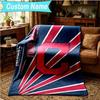 1PC Custom Name Blanket Indians Football Flannel Blankets Patterns Throw Blanket All-Season Soft Gift for Couch, Bed, Camping, Birthday Gifts