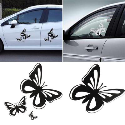 15,2*17cm Gražūs drugeliai automobilių lipdukai Madingi viniliniai automobilių stiliaus lipdukai Juodi/balti automobilio kėbulo langų lipdukai Automobilių priedai