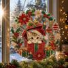 Christmas Carousel Diamond Art Hanging Ornament 5D DIY Pearl Diamond Painting Acrylic Pendant Xmas Tree Window Hanging Decor