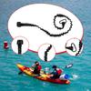 90-150cm Extendable Kayak Paddle Leash, for Fishing Rod Attachment
